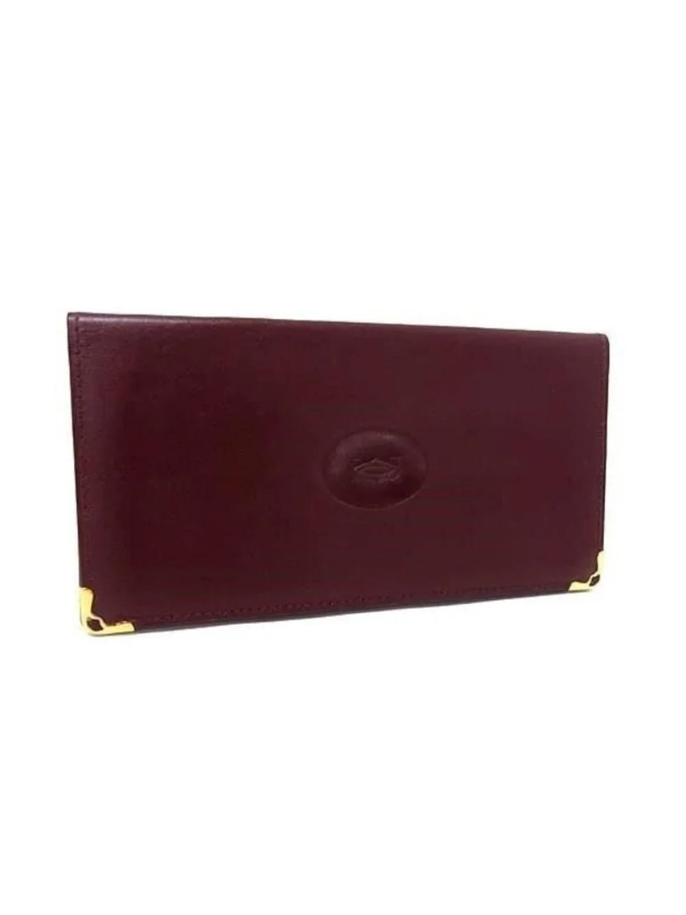 Cartier Wallet Must Line Bordeaux Leather Bifold Billfold